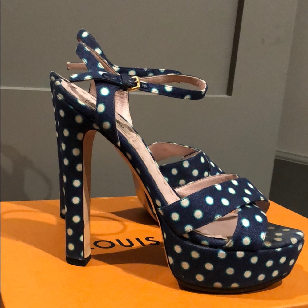 Polka dot Miu Miu platforms